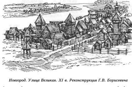 Новгород. Улица Великая. XI в. Реконструкция Г. В. Борисевича